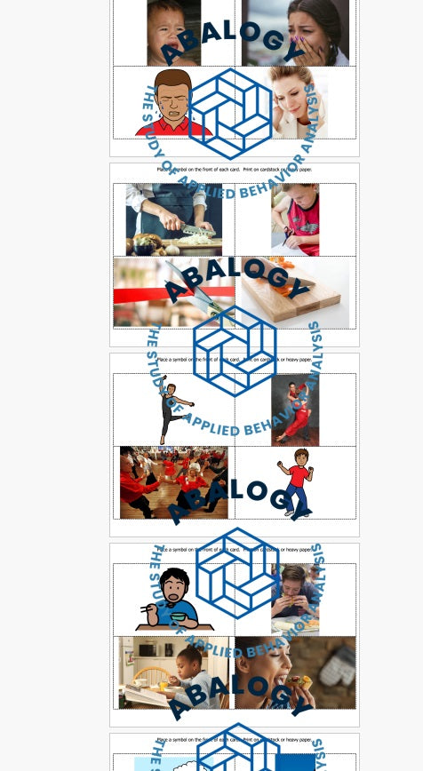 ABLLS-R Actions Picture Cards